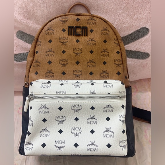 MCM stark backpack visetos monogram cognac - Picture 4 of 12